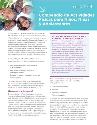 Compendio de Actividades Físicas para Niños, Niñas y Adolescentes