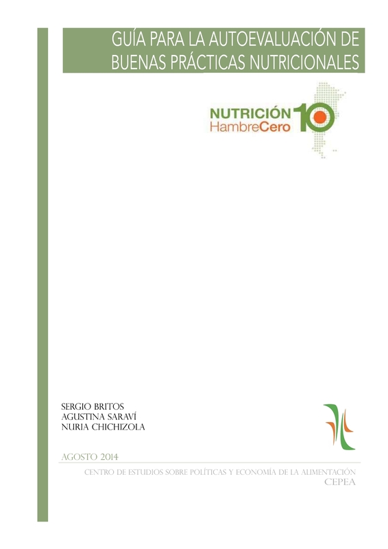 Guía de Autoevaluación de Buenas Prácticas Nutricionales de Nutrición10 HambreCero