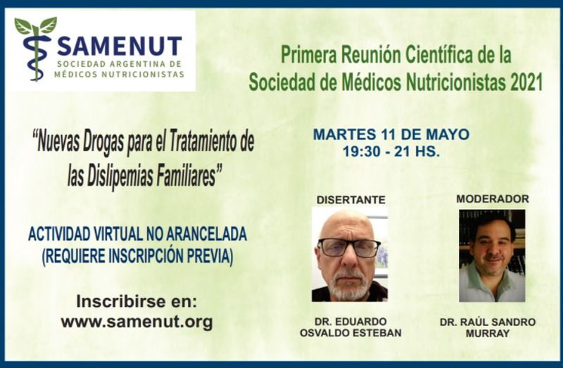 La Sociedad de Médicos Nutricionistas de Argentina invita a la primer reunión científica del año