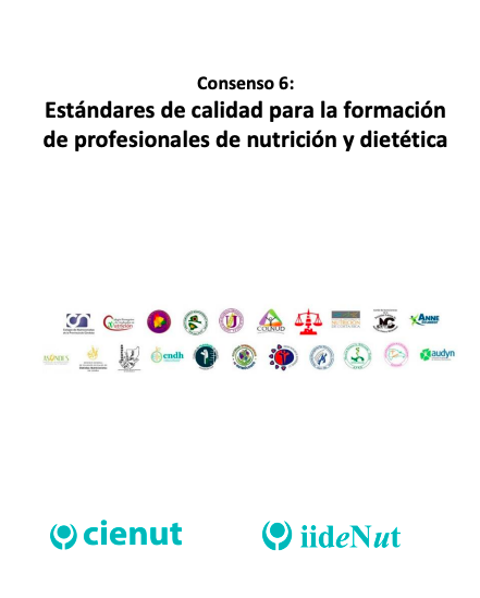 Estándares de calidad para la formación de profesionales de nutrición y dietética