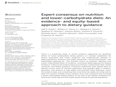 Consenso de expertos sobre nutrición y dietas bajas en carbohidratos.