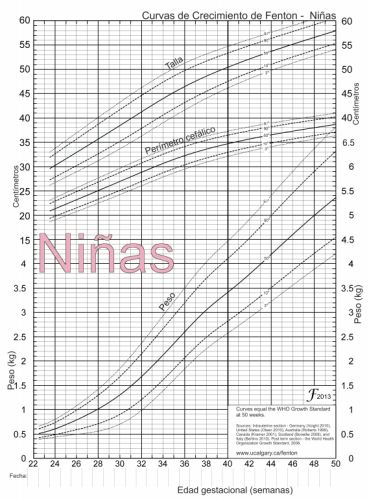 Curvas de seguimiento del RN prematuro