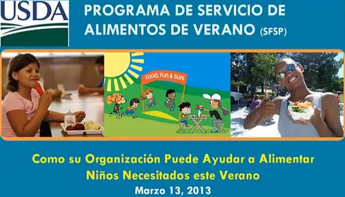 Seminario en Español del Programa de Servicio de Alimentos de Verano