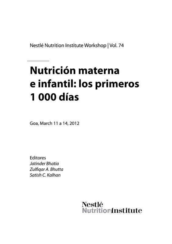 Nutrición Materna e infantil: los primeros mil días